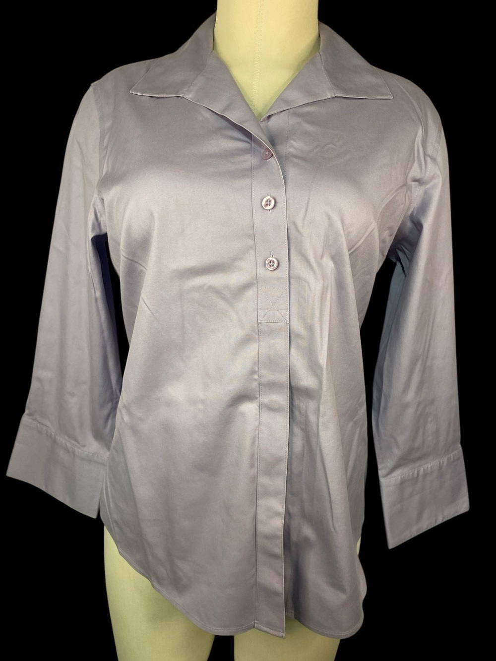 Chicos Women's Lavender Button-Front Shirt Top Size 1